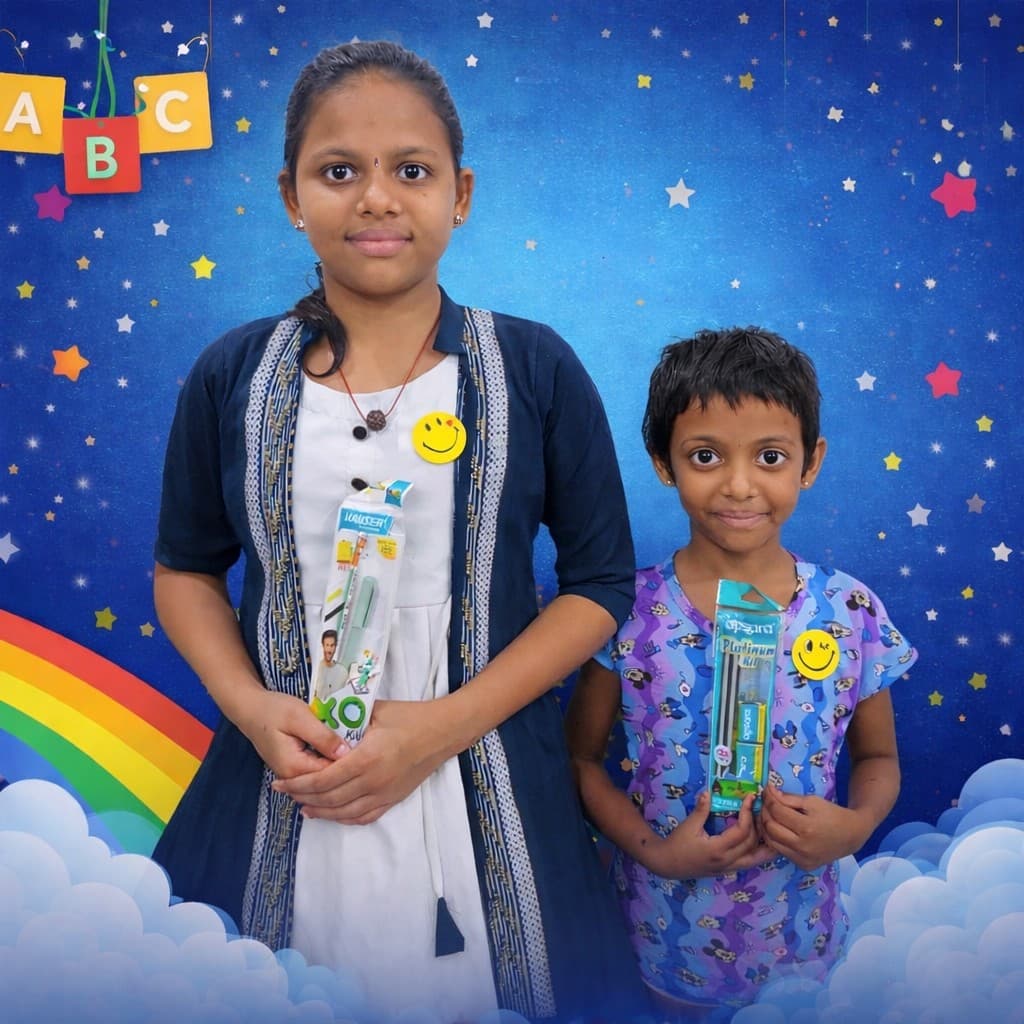 PYN Elite Phonics Academy students celebrating learning with stationery kits